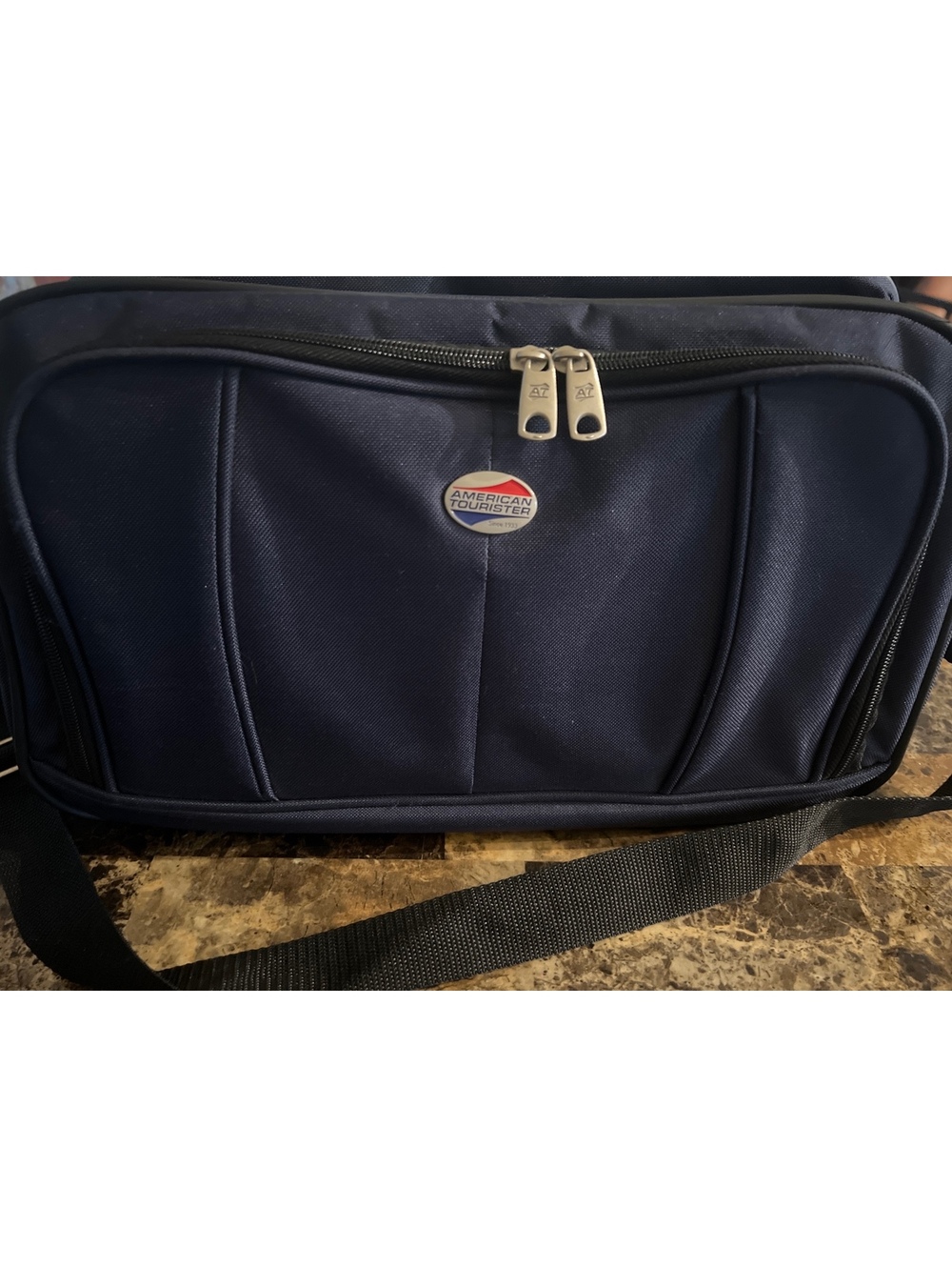 American Tourister Navy Blue Laptop Shoulder Bag